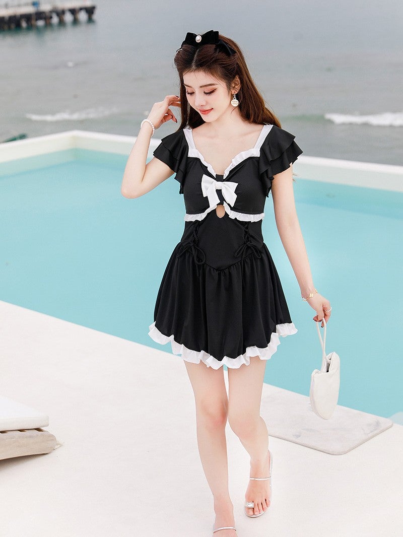 Women'S One-Piece High-End Fat Girl Covers The Flesh And Looks Slimming Look Conservative Spring Resort Swimsuit - Image 5